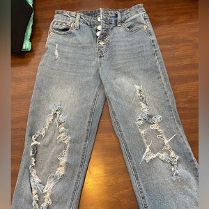 Wildfable ripped blue mom Jean